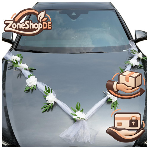 Organza girlande auto schmuck - girlande,