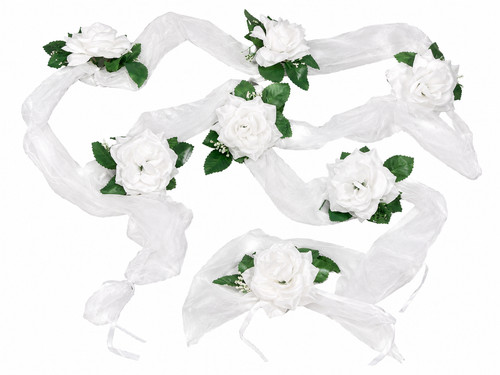 Autoschmuck hochzeit weiß - ,