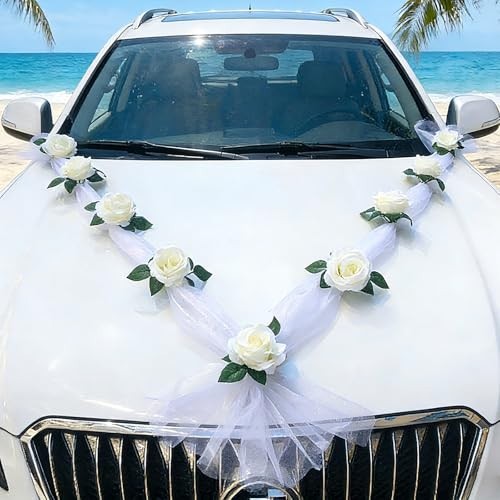 Autoschmuck hochzeit deko set - autoschmuck,