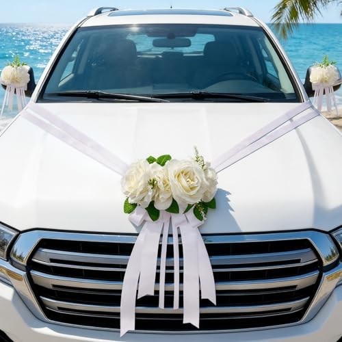 Hochzeitsautoschmuck set mit - hochzeitsautoschmuck,
