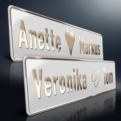 Hochzeit aluschild - 1x, |