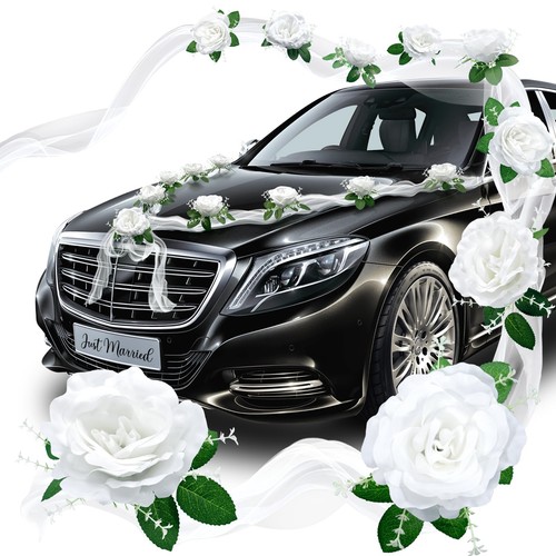 Autoschmuck hochzeit deko - autoschmuck,